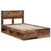 vidaXL Cadre de lit Bois ancien 135 x 190 cm Bois de pin massif