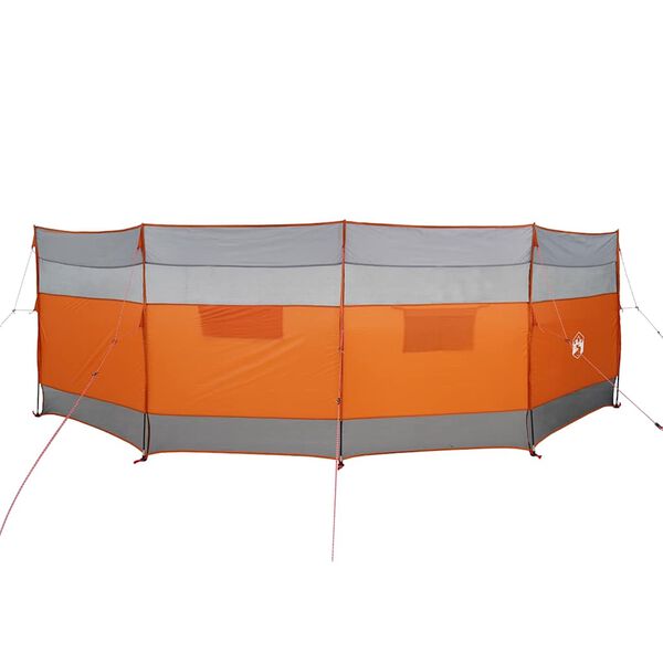 vidaXL Brise-vent de camping gris et orange 510x153 cm imperméable