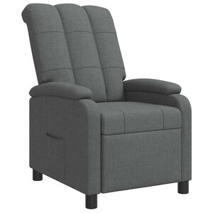 vidaXL Fauteuil inclinable Gris fonc&eacute; Tissu