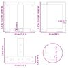 vidaXL Pieds de table basse en T, 2 pi&egrave;ces, blanc, 30 x 25 x (30-31) cm, acier
