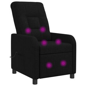 vidaXL Fauteuil de massage inclinable Noir Tissu