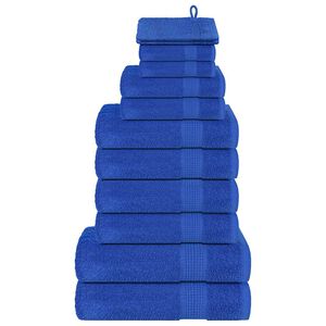 vidaXL Ensemble de serviettes FROGN 12 pcs bleu 360 g/m²