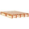 vidaXL Lit biblioth&egrave;que sans matelas cire marron 150x200cm bois massif