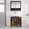 vidaXL Armoire de lavabo de salle de bain ch&ecirc;ne fum&eacute; 65x33x60 cm
