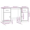 vidaXL Bureau avec armoires 135x50x75 cm Bois massif de pin