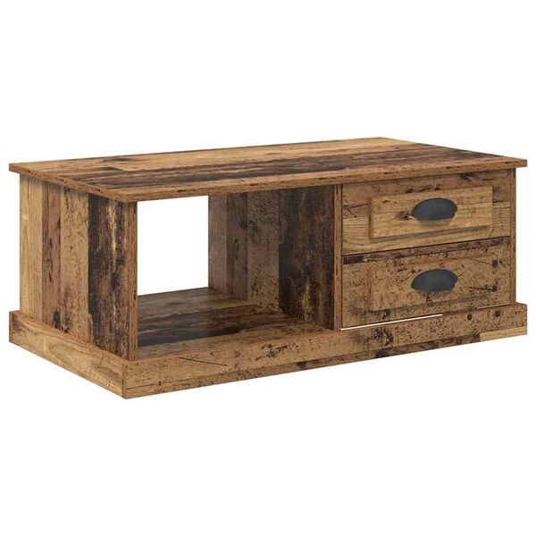 vidaXL Table basse Bois Ancien 90 x 50 x 35 cm Bois d'ing&eacute;nierie