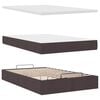 vidaXL Lit ottoman avec matelas marron fonc&eacute; 120x200 cm tissu