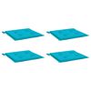 vidaXL Coussins de chaise de jardin lot de 4 turquoise 40x40x4cm tissu