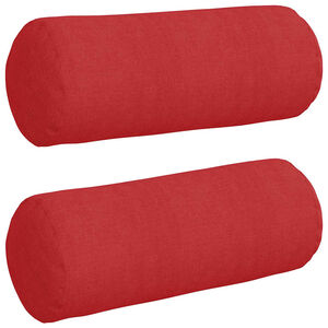 vidaXL Coussins d'accent 2 pcs Rouge &Oslash; 15 x 40 cm tissu
