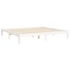 vidaXL Cadre de lit sans matelas blanc 200x200 cm bois massif de pin