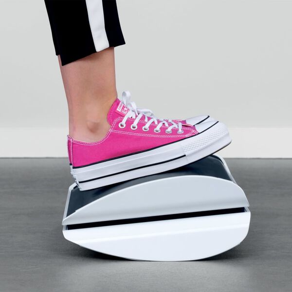 Leitz Repose-pied r&eacute;glable ergonomique Ergo WOW Noir et blanc