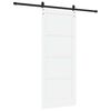 vidaXL Porte coulissante Blanc et Noir 83 x 202 cm Pin massif