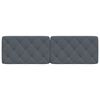 vidaXL Coussin de t&ecirc;te de lit gris fonc&eacute; 160 cm velours