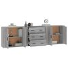 vidaXL Buffets 3 pcs Sonoma gris Bois d'ing&eacute;nierie