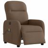 vidaXL Fauteuil inclinable de massage &eacute;lectrique marron tissu