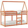 vidaXL Lit superpos&eacute; sans matelas cire marron 75x190 cm pin massif