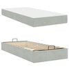 vidaXL Cadre de lit avec matelas avec matelas 2 pcs Gris clair Velours