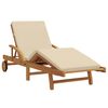 vidaXL Transat Beige 200 x 67 x 84 cm Bois d'Acacia Massif