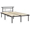 vidaXL Cadre de lit sans matelas noir m&eacute;tal 120x200 cm