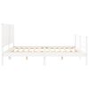 vidaXL Cadre de lit sans matelas blanc 200x200 cm bois massif