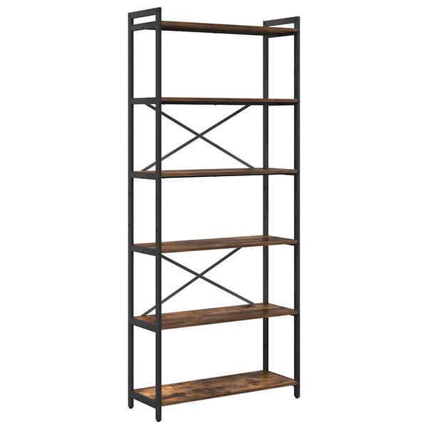 vidaXL &Eacute;tag&egrave;re Ch&ecirc;ne fum&eacute; 40 x 30 x 85 cm Bois d'ing&eacute;nierie