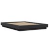vidaXL Cadre de lit sans matelas noir 140x190 cm