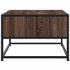 vidaXL Table basse ch&ecirc;ne marron 100x50x35cm bois d'ing&eacute;nierie et m&eacute;tal