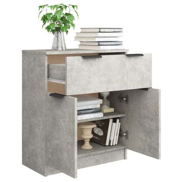 vidaXL Buffet Gris béton 60x30x70 cm Bois d'ingénierie