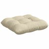 vidaXL Coussins de si&egrave;ge 4 pcs Cr&egrave;me 40 x 40 x 12 cm tissu