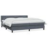 vidaXL Sommier &agrave; lattes de lit et matelas gris fonc&eacute; 200x210cm velours