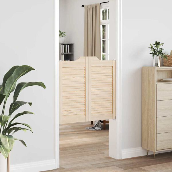 vidaXL Portes battantes &agrave; persiennes 1paire 80 x 80 cm bois massif Pin