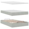 vidaXL Cadre de lit ottoman avec matelas gris clair 120x190 cm velours