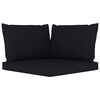 vidaXL Salon de jardin 9 pcs avec coussins Noir