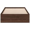 vidaXL Cadre de lit avec tiroirs sans matelas ch&ecirc;ne marron 75x190 cm