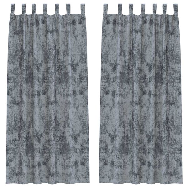 vidaXL Rideaux en velours 2 pcs Gris Argenté 225 x 140 cm Velours