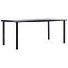 vidaXL Table &agrave; manger Noir et gris b&eacute;ton 200x100x75 cm MDF