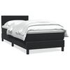 vidaXL Sommier &agrave; lattes de lit avec matelas noir 90x210 cm velours