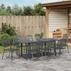 vidaXL Ensemble de salle à manger pour jardin 9 pcs Anthracite Acier