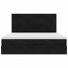 VidaXL Cadre de lit ottoman avec matelas noir 200x200cm velours