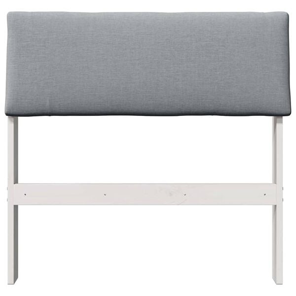 vidaXL Tête de lit capitonnée Gris clair 80 cm Pin massif
