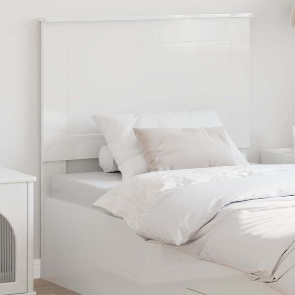 vidaXL Tête de lit Blanc brillant 75 cm Bois d'ingénierie