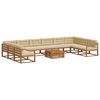 vidaXL Ensemble de canap&eacute;s d'ext&eacute;rieur 11 pcs Naturel et Beige