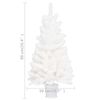 vidaXL Arbre de No&euml;l artificiel aiguilles r&eacute;alistes blanc 90 cm