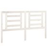 vidaXL T&ecirc;te de lit Blanc 156x4x100 cm Bois de pin massif