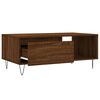 vidaXL Table basse Ch&ecirc;ne marron 90x50x36,5 cm Bois d'ing&eacute;nierie