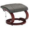 vidaXL Fauteuil de massage avec repose-pied gris similicuir