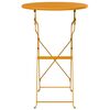 vidaXL Table bistrot Moutarde Ø50x71 cm Acier revêtu de poudre