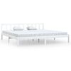vidaXL Cadre de lit sans matelas blanc bois massif