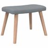 vidaXL Chaise de relaxation avec tabouret Gris clair Tissu