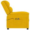 vidaXL Fauteuil &eacute;lectrique de massage Jaune Velours